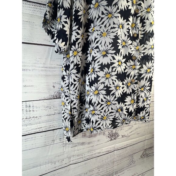 Vintage Kathryn Deene New York Button Down Floral Shirt Size 22/24 Short Sleeve - Picture 4 of 14